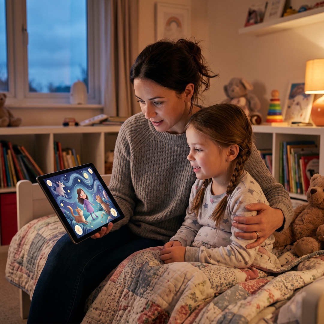 Personalised storybook illustration starring a child hero